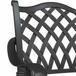 vidaXL Chaise de jardin 2 Pièces Noir 55 x 56 5 x 91cm Aluminium