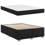 vidaXL Cadre de lit avec matelas Noir 160 x 200 cm tissu