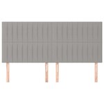 vidaXL Tête de lit Gris clair 160 x 5 x 118/128 cm Tissu
