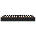vidaXL Cadre de lit ottoman sans matelas noir 140x190 cm similicuir