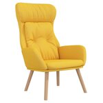 vidaXL Chaise de relaxation avec repose-pied Jaune moutarde Tissu