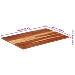 vidaXL Dessus de table bois massif d'acacia 15-16 mm 60x90 cm