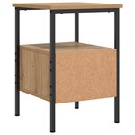 vidaXL Tables de chevet 2 Pièces chêne artisanal bois d'ingénierie