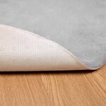 vidaXL Tapis en Fourrure Synthétique de Lapin Olite Gris Ø 120 cm