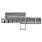 vidaXL Porte-manteau mural avec étagère Sonoma gris 100 x 12 x 43 5 cm
