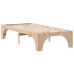 vidaXL Cadre de lit surélevé Marron 90 x 200 cm Bois massif en pin