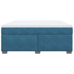 vidaXL Sommier à lattes de lit et matelas Bleu foncé 180x200cm Velours
