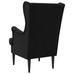 vidaXL Fauteuil Noir Velours