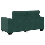 Canapé Loveseat vidaXL Vert Foncé 120 cm en Velours