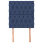 vidaXL Tête de lit Bleu 80x7x118/128 cm Tissu