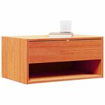 vidaXL Table de chevet avec tiroir 2 Pièces Brun cire 50 x 32 5 x 24 cm