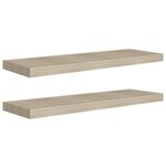 vidaXL Étagères murales flottantes 2 Pièces Chêne 80x23 5x3 8 cm MDF