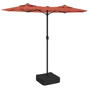 vidaXL Parasol de jardin à double tête terre cuite 316x145 cm