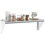 vidaXL Étagère murale 100x30x31 cm argenté acier inoxydable