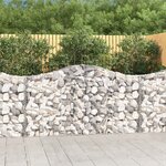 vidaXL Paniers à gabions arqués 7 Pièces 200x30x100/120 cm Fer galvanisé