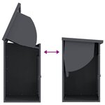 vidaXL Boîte de dépôt de colis Anthracite 44 x 35 x 59 cm Acier