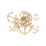 120 mini décorations en bois - Ancres de bateau