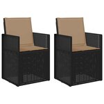 vidaXL Chaises de jardin salle à manger 2 pc Anthracite et taupe PP