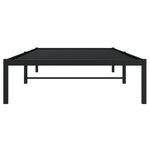vidaXL Cadre de lit métal sans matelas noir 100x190 cm