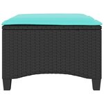 vidaXL Tabourets jardin coussins 2 Pièces noir 55x55x36 cm résine tressée