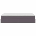 VidaXL Cadre de lit ottoman avec matelas gris 120x200 cm similicuir