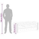 vidaXL Canapé Chesterfield 3 places cuir artificiel marron