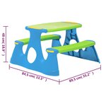 vidaXL Banc de pique-nique pour enfants 89 5x84 5x48 cm Polypropylène