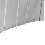 Tente garage carport dim. 6L x 3 6l x 2 75H m acier galvanisé robuste PE haute densité 195 g/m² imperméable anti-UV blanc gris
