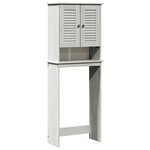 vidaXL Armoire de toilette Blanc 60 x 27 x 161 cm Bois massif en pin
