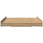 vidaXL Cadre de lit avec rangement chêne artisanal 180 x 200 cm