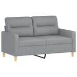 vidaXL Ensemble de canapés 2 Pièces coussins gris clair tissu
