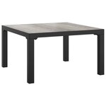 vidaXL Salon de jardin 6 Pièces noir et gris résine tressée