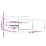vidaXL Cadre de lit en métal sans matelas chêne sonoma 183x213 cm