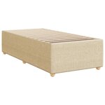 vidaXL Sommier à lattes de lit et matelas Crème 90x190 cm Tissu