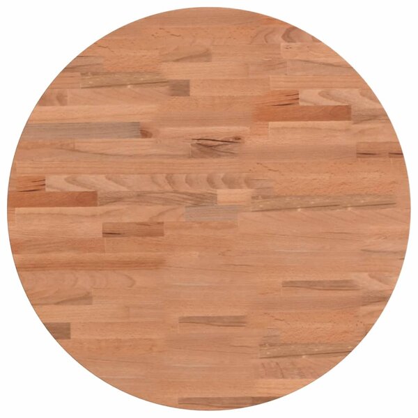vidaXL Dessus de table Ø50x2 5 cm rond bois massif de hêtre
