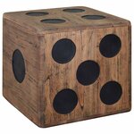 vidaXL Boîte de rangement Bois Mindi 40x40x40 cm Design Dés