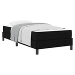 vidaXL Lit à ressorts avec matelas Noir 100 x 200 cm tissu