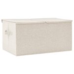 vidaXL Boîte de rangement Tissu 50x30x25 cm Crème