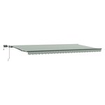 vidaXL Auvent Rétractable Vert et blanc 600 ×300 cm tissu