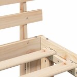 vidaXL Cadre de lit avec tête de lit Naturel 100 x 200 cm Pin massif