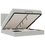 VidaXL Cadre de lit ottoman et matelas gris clair 160x200cm velours