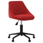 vidaXL Chaise pivotante de salle à manger Rouge bordeaux Velours