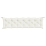 vidaXL Coussins de banc de jardin lot de 2 crème mélangé tissu