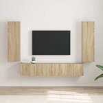 vidaXL Meuble TV mural 2 Pièces Sonoma 30 x 31 x 100 cm Bois d'ingénierie