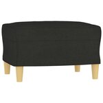 vidaXL Ensemble de canapés 4 Pièces avec coussins Noir Tissu