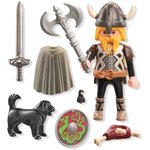 PLAYMOBIL 71755 - Viking avec son chien  bouclier  casque et armes
