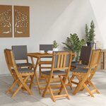 vidaXL Chaises de bistrot d'extérieur 6 Pièces Gris foncé 38 x 46 x 85 cm