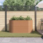 vidaXL Jardinière surélevée Marron 160 x 80 x 81 cm Acier