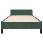 vidaXL Cadre de lit avec tête de lit Vert foncé 100x200 cm Velours