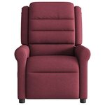 vidaXL Fauteuil de massage inclinable Rouge bordeaux Tissu